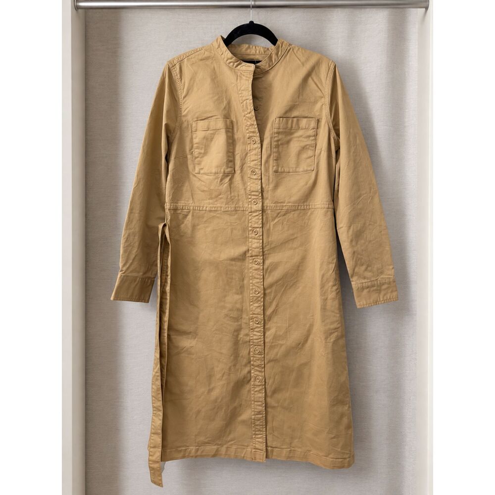 J. Peterman Tan Utility Shirt Dress
